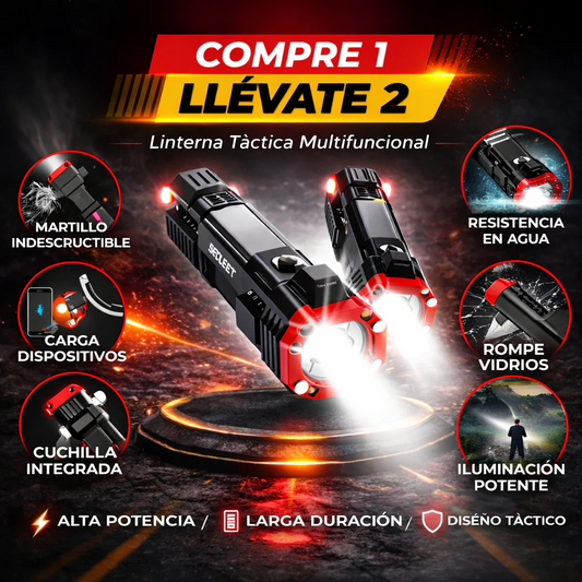 COMPRA 1 LLEVA 2 | Linterna Táctica Multifuncional PREMIUM™